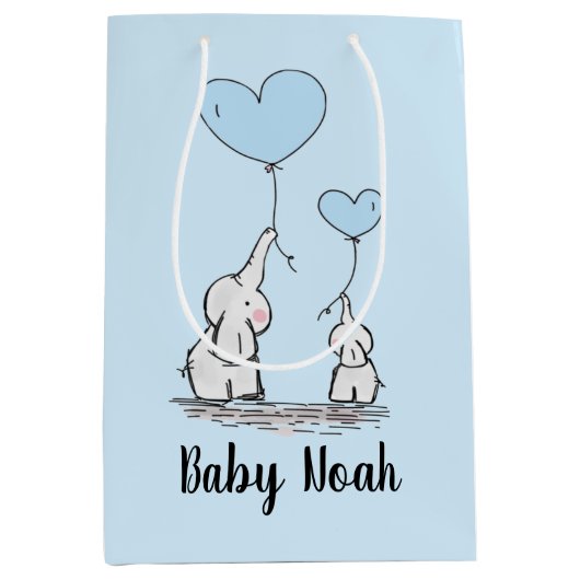 エレファントラブ抱き枕 ミディアムペーパーバッグ (正面)