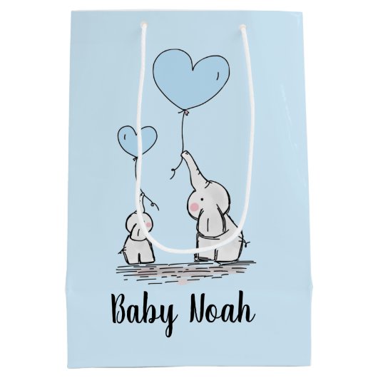 エレファントラブ抱き枕 ミディアムペーパーバッグ (裏面)