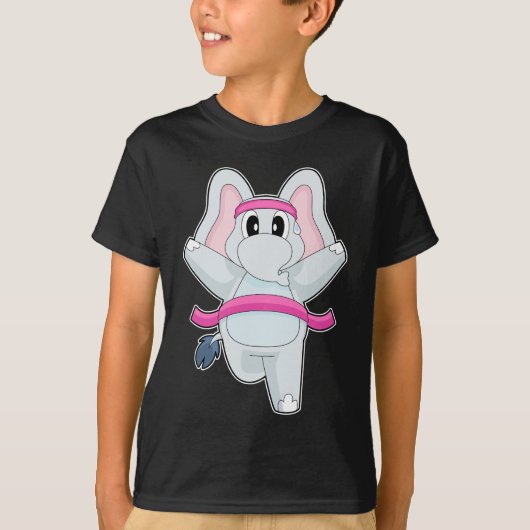 エレファントランナーランニングスポーツ Tシャツ (正面)