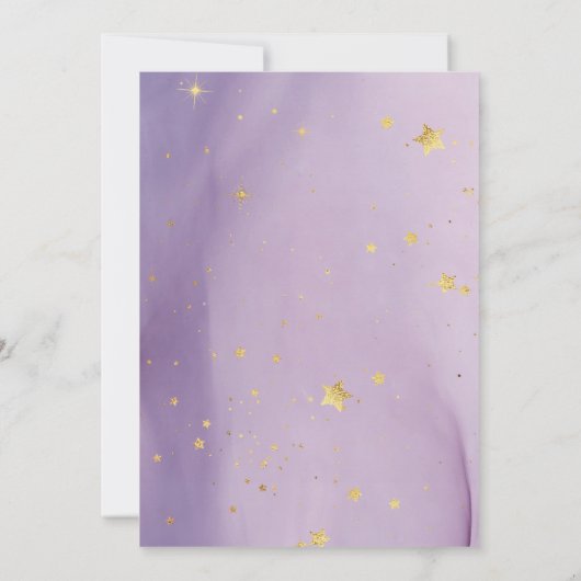 エレファントリトルスターウォーター色ベビーシャワー 招待状 (裏面)