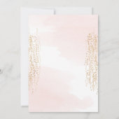 エレファントリトルピーナッツラッシュピンクガールベビーシャワー 招待状 (裏面)