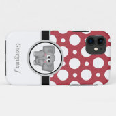 エレファントレッド&ホワイト水玉模様iPhone 5ケース Case-Mate iPhoneケース (裏面(横))
