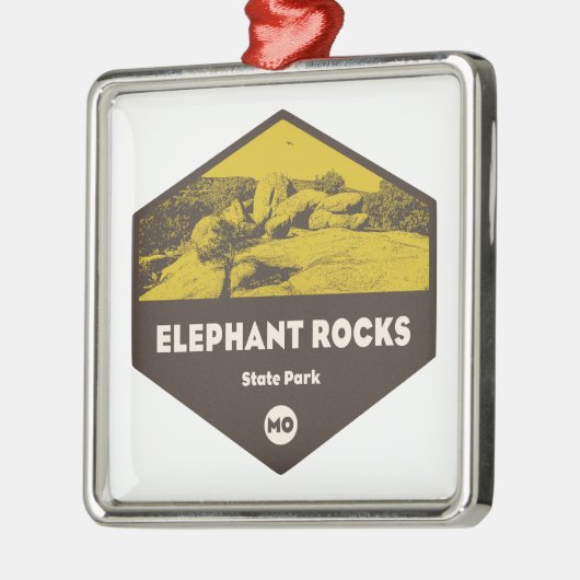 エレファントロック州パークミズーリ メタルオーナメント (左)