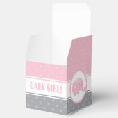 エレファント付き赤ちゃんシャワーお気に入りボックス2" x 2" – 少女 フェイバーボックス (オープン)