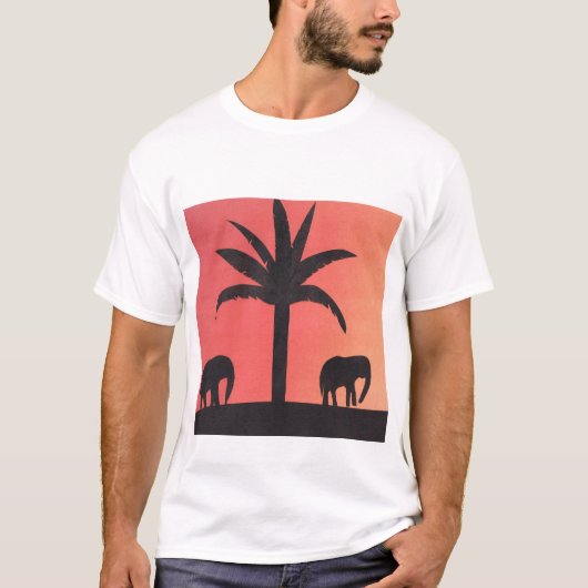 エレファント付きTシャツデザイン Tシャツ (正面)