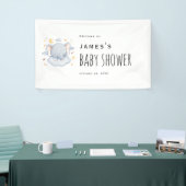 エレファント男の赤ちゃんシャワーウェルカムバナー 横断幕 (トレードショー)