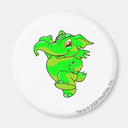 エレファント白熱［赤熱］光を放つ マグネット (正面)