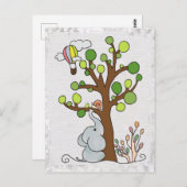 エレファント短期バウム ポストカード (正面/裏面)