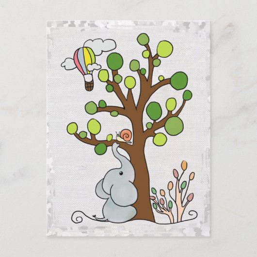 エレファント短期バウム ポストカード (正面)