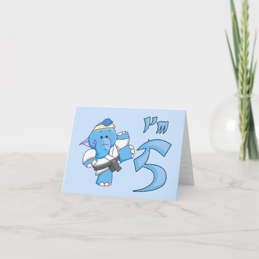 エレファント空手第5誕生日 招待状 (正面)