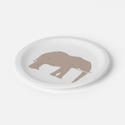 エレファント絵を描ズサファリパーティー紙プレート ペーパープレート (アングル)