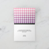 エレファント オンブレ ピンク パープル ハウンドストゥース カード (内部)