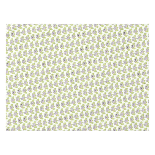 エレファント・カ男女兼用ワイト・ベビーシャワー テーブルクロス (正面(横))