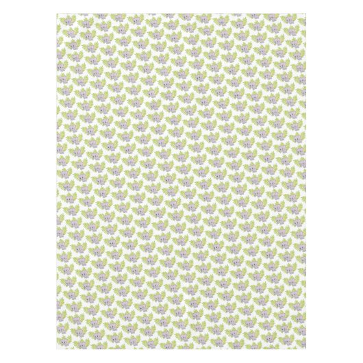 エレファント・カ男女兼用ワイト・ベビーシャワー テーブルクロス (正面)