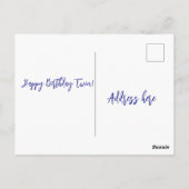 エレファント ツイン バースデー ポストカード (裏面)