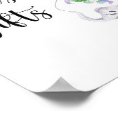 エレファント&バルーンカードとギフト赤ちゃんシャワー ポスター (角)