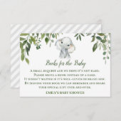 エレファント·ベビー·シャワーの本，ベビーの挿入カード エンクロージャーカード (正面/裏面)