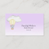 エレファント ホットエアバルーン ベイビー パープル おむつくじ エンクロージャーカード (裏面)