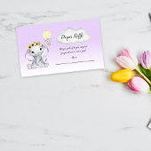 エレファント ホットエアバルーン ベイビー パープル おむつくじ エンクロージャーカード