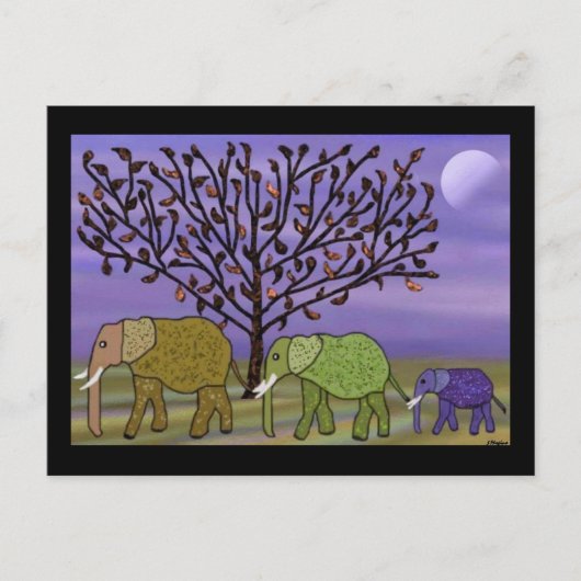 エレファント ムーン ポストカード (正面)