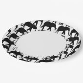 エレファント – Blk – ホワイト – -Lace_M-L ペーパープレート (アングル)