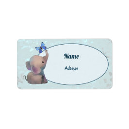 エレファントmitシュメトリングadressaufkleber ラベル