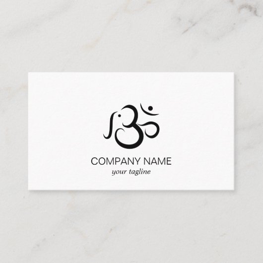 エレファントOMシンボルモダンキュートアニマル 名刺 (正面)