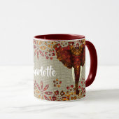 エレファ華美ント素朴カラーパーソナライズされたズ マグカップ (正面右)