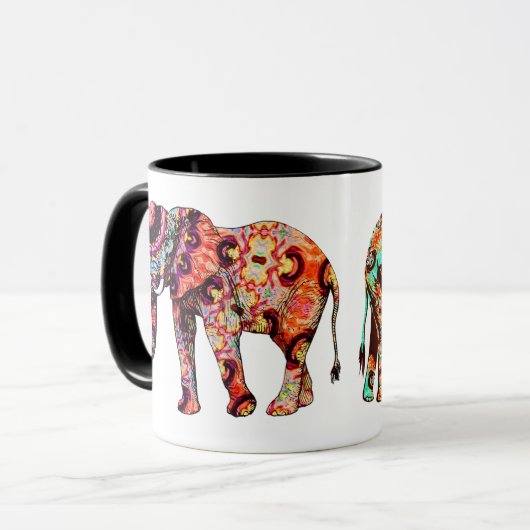 エレフアートカラフルトのコーヒーマグ マグカップ (正面左)