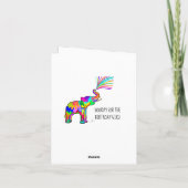 エレフカラフルォントアートハッピーバースデー カード (裏面)