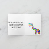 エレフカラフルォントアートハッピーバースデー カード (内部)