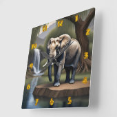 エレフ威厳のあるォーバイセレネウォーターフォアアットドーン スクエア壁時計 (傾斜)