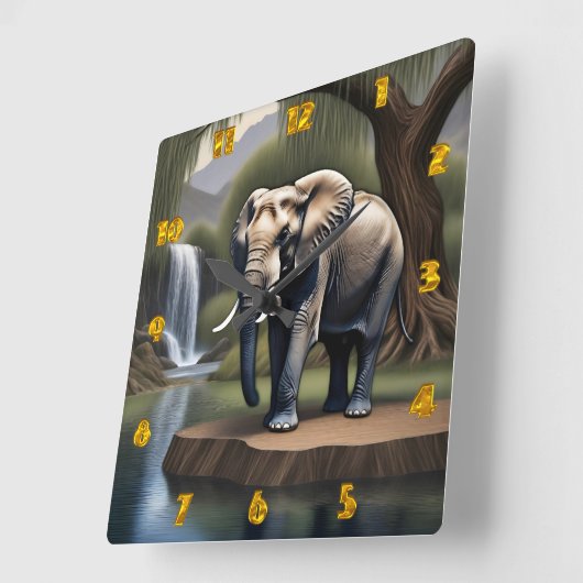 エレフ威厳のあるォーバイセレネウォーターフォアアットドーン スクエア壁時計 (傾斜)