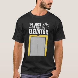 エレベカッコいいータアート女子男性へエレベーター検査員 Tシャツ