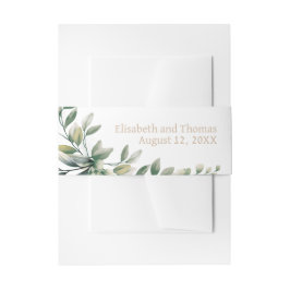 エレベモダンントなウエディング離れユーカリ 招待状ベリーバンド