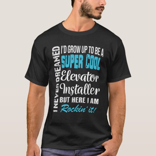エレベータインストーラの評価 Tシャツ (正面)