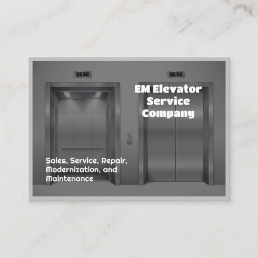 エレベータサービス 名刺 (正面)