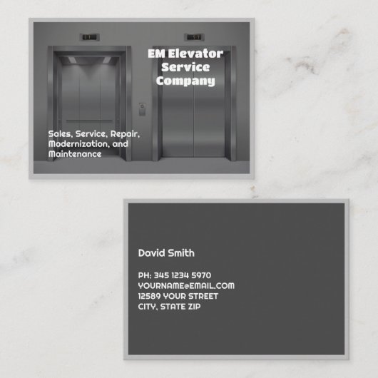 エレベータサービス 名刺 (正面/裏面)