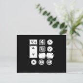 エレベータボタンエレベーター ポストカード (スタンド正面)