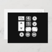 エレベータボタンエレベーター ポストカード (正面/裏面)