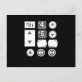 エレベータボタンエレベーター ポストカード (正面)