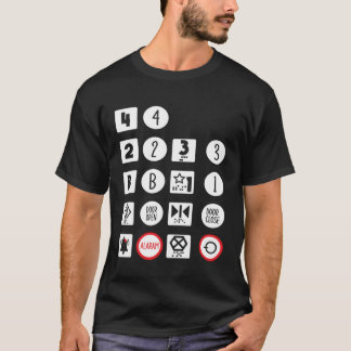 エレベータボタンオペレータ垂直整備士 Tシャツ