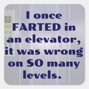 エレベーターで養殖され、FART JOKE、パパJOKE スクエアシール
