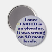 エレベーターで養殖され、FART JOKE、パパJOKE マグネット (正面/裏面)