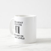 エレベーターについてのジョーク コーヒーマグカップ (正面左)