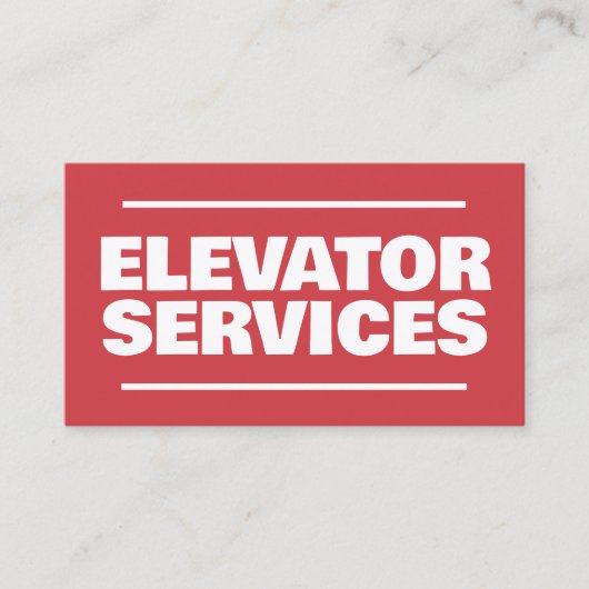 エレベーターのサービス 名刺 (正面)