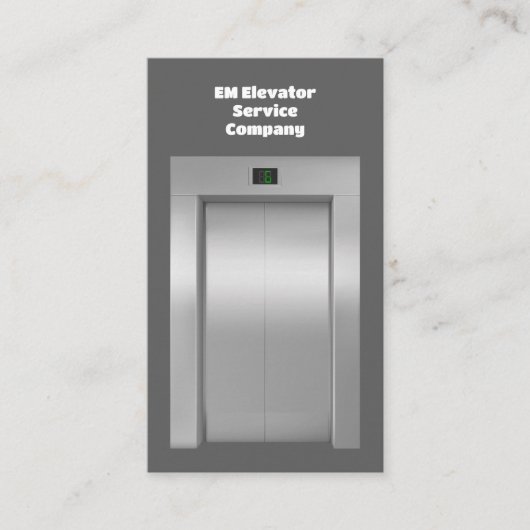 エレベーターのサービス 名刺 (正面)