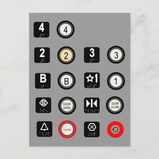 エレベーターのポストカード ポストカード (正面)