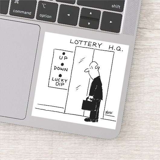 エレベーターの人。おもしろいリフトボタン シール (詳細)