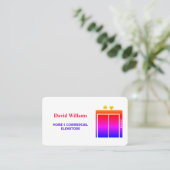 エレベーターの保守点検 名刺 (スタンド正面)